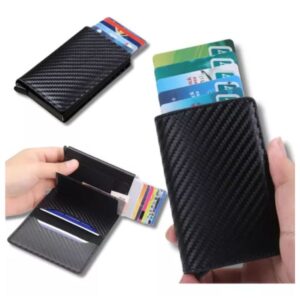 Carteira Porta Cartões Automática Antifurto RFID